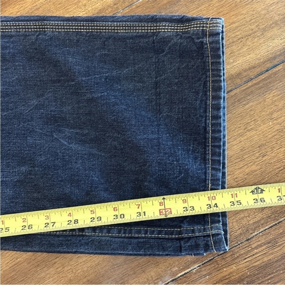 Levi’s 514 Jeans Mens Size 36x34 Blue Denim Slim Straight Carpenter Y2K Workwear - Picture 12 of 13